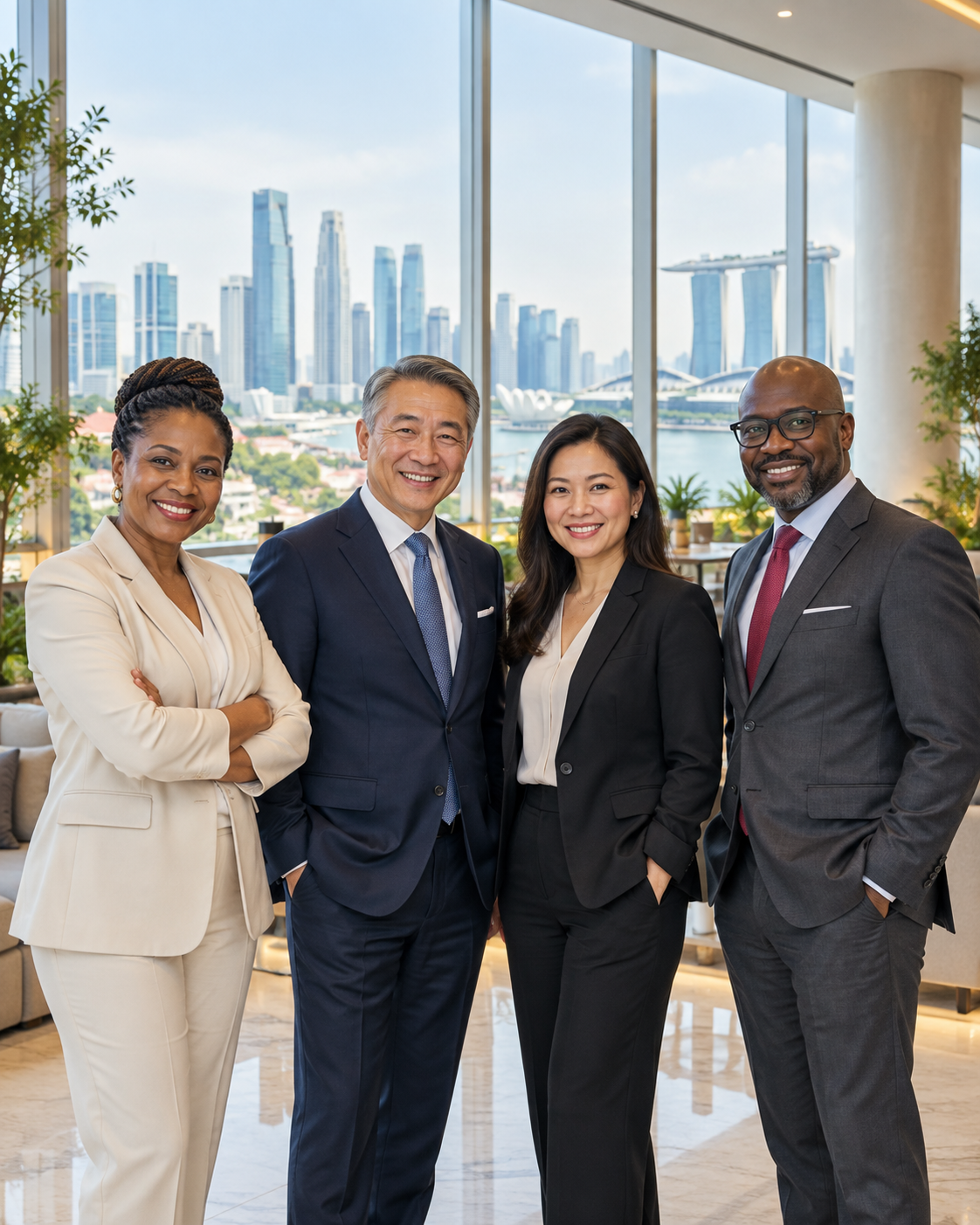 African and Asian business leaders collaborating on investment and infrastructure opportunities